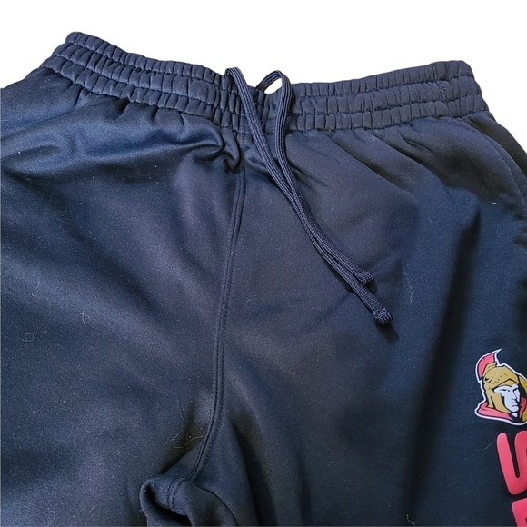 NHL hockey Ottawa Senators black red drawstring sweatpants SUPER COMFORTABLE - Picture 3 of 6